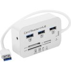 Misda Store USB 3.0/3.1 Hub + Card Reader Çoklu Kart Okuyucu, 3 USB Girişli, 5/10 Gbps Veri Aktarım Destekli, Sd(Hc) Ms Duo M2 T-Flash Kart Yuvalı, 20/30 cm Kablolu (NRT-30619)