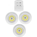 Misda Store Uzaktan Kumandalı Pilli LED Spot Lamba Ampul 3'lü Set Yapışkanlı