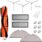 Misda Store Xiaomi Vakum Robotu Için Aksesuarlar, Xiaomi Roborock S50 S51 S55 S5 Max S6 S60 S65 Yedek Parçaları, Xıaomı Mı Robot, Hepa Filtre, Ana Fırça, Mendil, Yan Fırça - 18 Adet