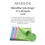 Misedor Mikrofiber 37x40 3'lü Havlu