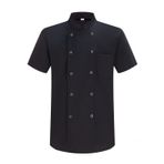 MISEMIYA - Erkek aşçı ceketi - Erkek aşçı ceketi - Hospitality Uniform 6821, Aşçı ceketi 6821 - siyah, XL