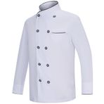 MISEMIYA - Kadın aşçı ceketi - Kadın aşçı üniforması kadın aşçı ceketi - Hospitality üniforması - Ref.844, Aşçı Ceketi Erkek 8441 - Beyaz, XL