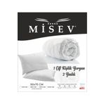 Misev Çift Kişilik Antialerjik Lüx Microfiber Yorgan + 2 Adet 800 Gr Boncuk Slikon Yastık Seti