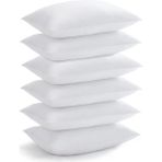 Misha 6 Adet Elyaf Dolgulu Yastık 50X70 3000GRAM /6 Adet - 50 × 70 cm - Beyaz