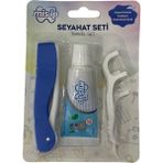 Misip Seyahat Seti 3 Parça Manuel Diş Fırçası Orta Sertlikte Beyaz Renkli Komple Ağız Temizliği