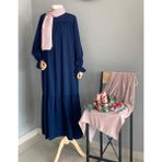 Mısır Medine Ipeği Ferace Hale Elbise - 00400 Lacivert - 36 - 46