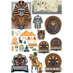 Mısır Ve Firavun Sticker Set 1 16 Parça Telefon, Tablet, Defter, Laptop Sticker
