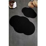 Misis Home (80X120-80X60) 2'li Siyah Peluş Post Kaymaz Taban Yumuşak Yıkanabilir Banyo Halısı Klozet Takımı