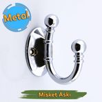 Misket Askı Gümüş Vestiyer Dolap Askılık Askılığı Duvar Banyo Mutfak Elbise Kıyafet Çanta Askısı