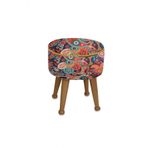 Miskin Naturel Retro Puf Ayak Ucu Puf Makyaj Koltuğu Puf Bench Ayak Dayama Ahşap Ayak Puf