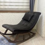 Miskin Sallanan Sandalye, Acı Kahve, Ahşap, Ceviz
