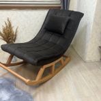 Miskin Sallanan Sandalye, Acı Kahve, Ahşap, Naturel