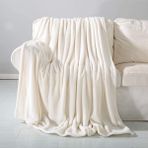 Mislina Deluxe Wellsoft Battaniye Krem Çift Kişilik 200X220 cm - 200 x 220 cm