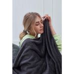 Mislina Deluxe Wellsoft Tv Battaniyesi - 4 Mevsim Peluş Polar Battaniye Antrasit 100X150 Cm