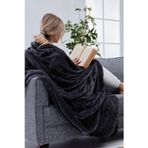 Mislina Deluxe Wellsoft Tv Battaniyesi Siyah Tek Kişilik Battaniye 150X200 Cm