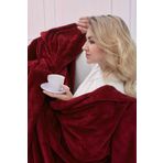 Mislina Home Deluxe Wellsoft Battaniye Bordo Çift Kişilik 200x220 cm