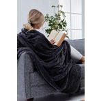 Mislina Home Deluxe Wellsoft Battaniye Siyah Çift Kişilik 200x220 cm