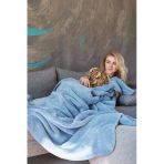 Mislina Home Deluxe Wellsoft Tv Battaniyesi - 4 Mevsim Peluş Polar Battaniye İndigo Mavi 100x150 Cm