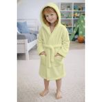 Mislina Home Luna Soft Kız / Erkek Çocuk Kapşonlu Pamuklu Bornoz Peluş Sabahlık |7/8 Yaş Su Yeşili - 7 - 8 Yaş