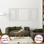 Mismuka Poliüretan Boyanabilir Dekoratif Duvar Çıtası, Montaja Hazır, Kesilmiş 2,5 cm Çerçeve 5’li Paket