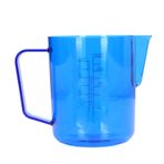 MISNODE 600 ml Akrilik Kahve Sürahi Fincan Kartal Ağız Tipi Su Çıkışlı Anti Break Köpürtme Sürahi Süt Buharda Pişirme Sürahisi Kahve Cappuccino Latte Makinesi Aksesuarları(Mavi)