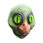 MISNODE Cadılar Bayramı Lateks Koca Gözlü Kuş Maskesi, Komik Koca Gözlü Kuş Maskesi, Cadılar Bayramı Cosplay Kostüm Parti Malzemeleri için Lateks Hayvan Kuş Kafası Maskesi (Yeşil)