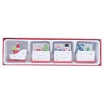 MISNODE Noel Ahşap trenler Oyuncak, Ev DIY trenler Dekorasyon Masaüstü Süsleme Hediye, Noel trenleri Raylı Araç Bölmesi, Ahşap trenler Set Noel Dekorasyon Süsleme(Beyaz)