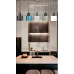 Mısra Özel Tasarım - Modern - Cafe - Mutfak - Salon 5 Li Sıralı Sarkıt Avize - Siyah