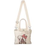 Miss Adola Çocuklar için sevimli Mini Tuval Tote Çanta - Küçük Çantalar Boyutu 8 '' × 6 '' Manyetik Toka Kadın Kız Bez Pamuk, Kale, One Size