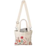 Miss Adola Çocuklar için sevimli Mini Tuval Tote Çanta - Küçük Çantalar Boyutu 8 '' × 6 '' Manyetik Toka Kadın Kız Bez Pamuk, Yabani çiçek, One Size