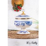 Miss Betty Emaye Ayaklı Şekerlik 18 Cm Blue Life