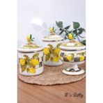 Miss Betty Emaye Kavanoz Set Linda 3'lü - Beyaz - 1,8 lt - 3 Adet
