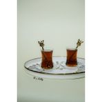 Miss Betty Papillon Emaye Çay Tepsisi Dekoratif Vintage Servis Tepsisi
