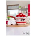 Miss Betty Rafadan Yumurta Ve Sos Tavası Desenli Emaye