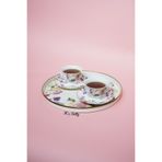 Miss Betty Rose Deluxe Emaye Çay Tepsisi Dekoratif Vintage Servis Tepsisi