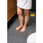 Miss Clean ( 1 Adet ) 40*60 CM Gri Renk Banyo Paspası Kaymaz Tabanlı Su Emici Yapı Kare