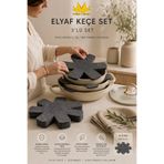 Miss Clean Kalın Tencere,tava & Borcam Koruyucu Çizdirmez Elyaf Keçe 3'lı Set 30x30 Cm Tava Koruyucu Çizdirmez