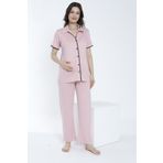 Miss Dünya Lissa Kadın Önden Düğmeli Hamile ve Lohusa Pijama Takımı