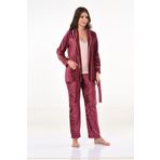 Miss Dünya Lissa Mürdüm Sabahlıklı Kadife Pijama Takımı