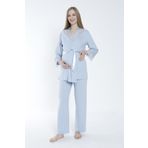 Miss Dünya Lissa Önden Bağlamalı Dantel Detaylı Hamile ve Lohusa Pijama Takımı