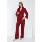 Miss Dünya Lissa Önden Bağlamalı Emzirmeye Uygun Hamile ve Lohusa Pijama Takımı