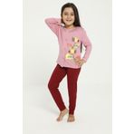 Miss Dünya Lissa Önden Düğmeli Baskılı Örme Çocuk Pijama Takımı