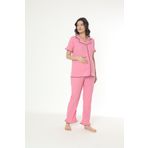 Miss Dünya Lissa Önden Düğmeli Geniş Fittilli Kısa Kol Hamile ve Lohusa Pijama Takımı