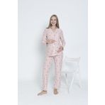 Miss Dünya Lissa Önden Düğmeli Gömlek Yaka Süet Kadife Bel Ayarlanabilir Hamile ve Lohusa Pijama Takımı