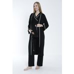 Miss Dünya Lissa Sabahlıklı Şerit Detaylı Hamile ve Lohusa Pijama Takımı