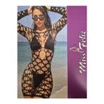 Miss Feliz Siyah Fileli Kadın Fantezi Vücut Çorabı