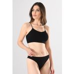 Miss Fit 11266 Siyah Modal İnce Askılı Kadın Büstiyer