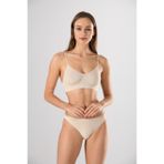 Miss Fit 1315 Dikişsiz İnce Askılı Bralette Büstiyeri, Telsiz, Hafif Destekli, Kadın İç Giyim (TEN, L-XL)