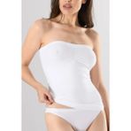 Miss Fit Kadın Büzgülü Straplez Uzun Seamless Dikişsiz Soft Kadın Atlet - Beyaz