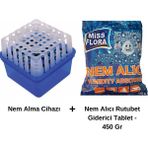 Miss Flora Parfümsüz Natural Nem Alıcı Rutubet Engelleyici Giderici 450 gr Tablet + Nem Alma Kutusu
